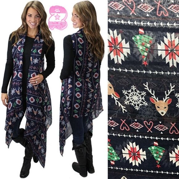 SUNSHINE & RODEOS CHRISTMAS VESTS - Picture 3 of 10